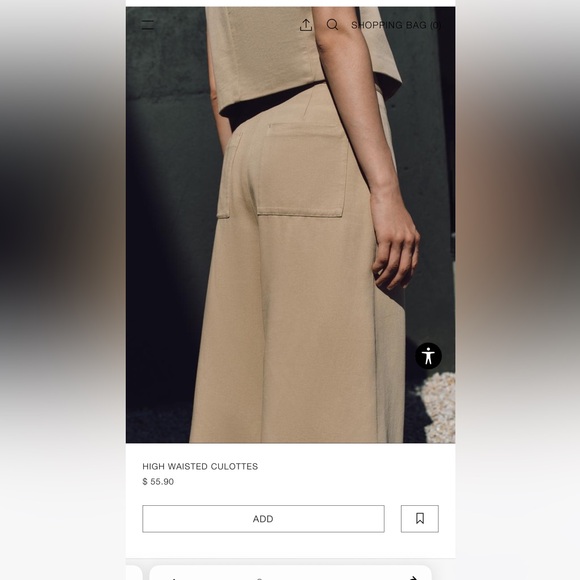 High Waisted Culotte - Picture 2 of 9